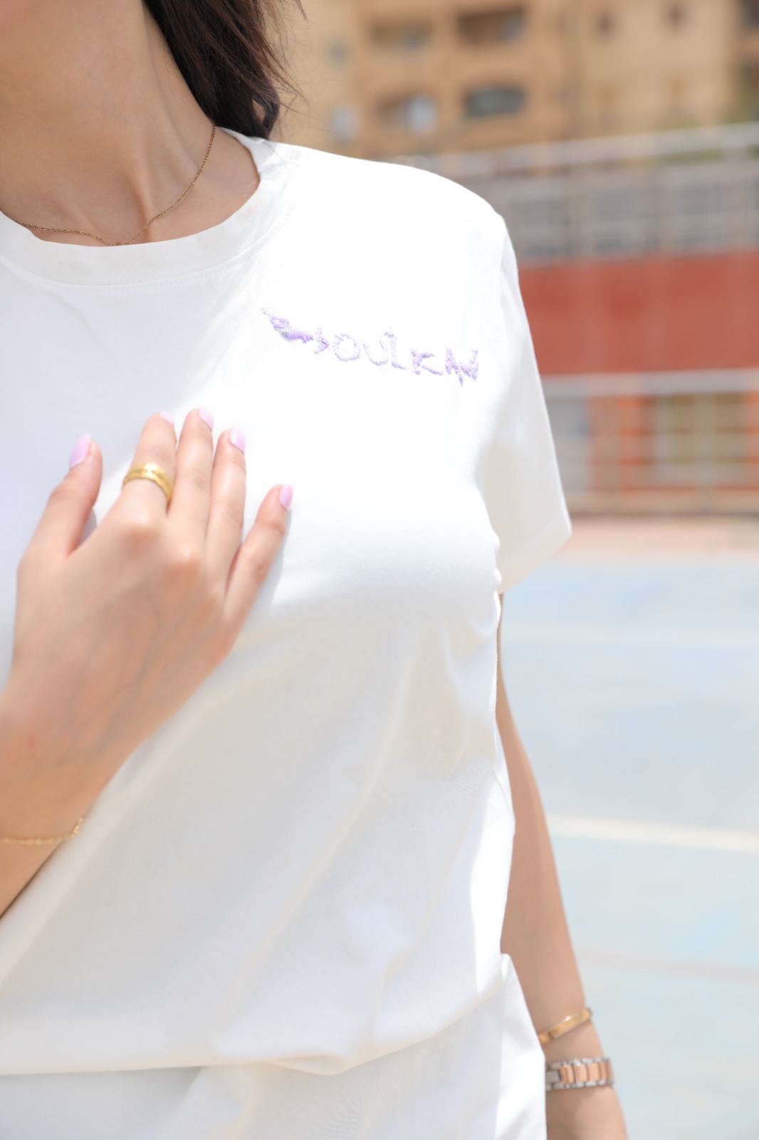 White casual t-shirt